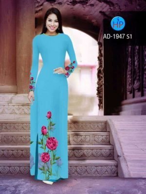 vai-ao-dai-in-hinh-hoa-hong-mau-xanh-duong