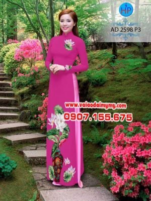 vai-ao-dai-in-hinh-binh-hoa-sen-mau-hong