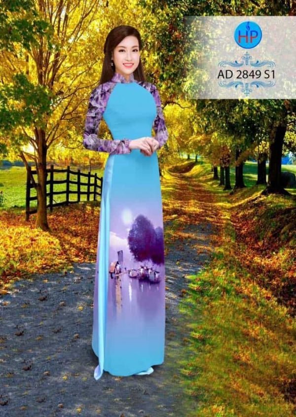 vai-ao-dai-in-hinh-phong-canh-mau-xanh-duong