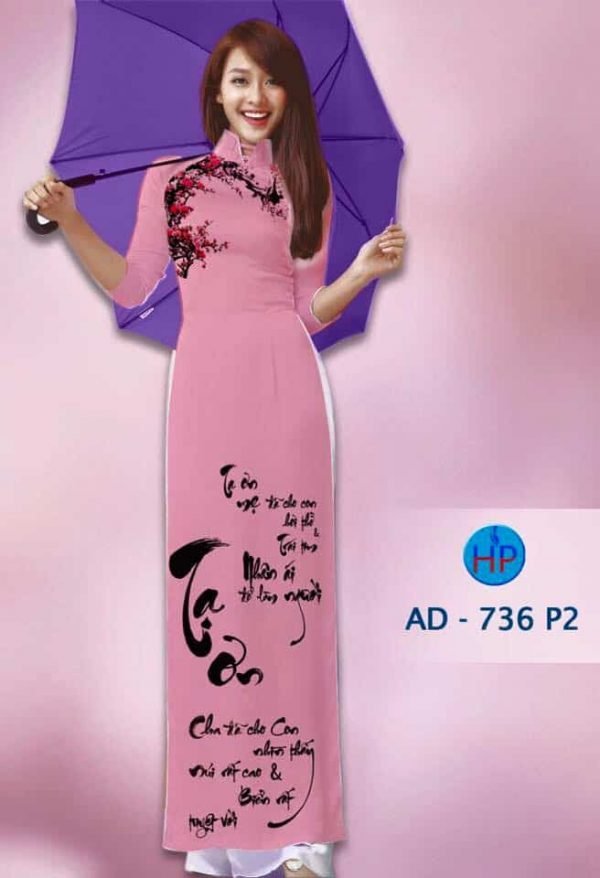 ao-dai-in-chu-thu-phap-mau-hong