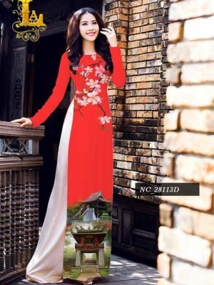 vai-ao-dai-in-hinh-chua-mot-cot-hoa-dao-1