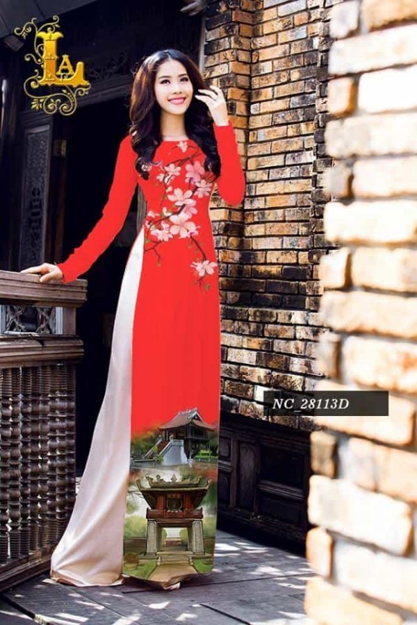 vai-ao-dai-in-hinh-chua-mot-cot-hoa-dao-1