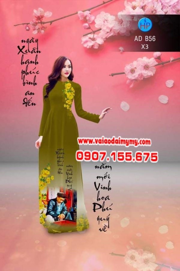 vai-ao-dai-tet-thu-phap-ong-do-1