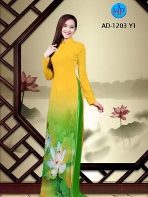 Vải Áo Dài In Hình Hoa Sen Nhỏ Đẹp Ad 2747 - Vải Áo Dài My My
