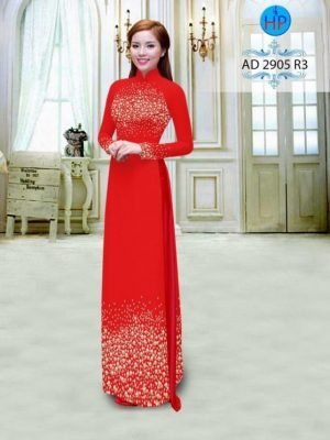 Vải áo dài chấm bi trên dưới AD 2905