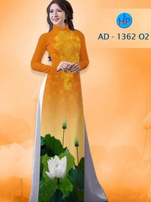 Vải áo dài hoa sen AD 1304