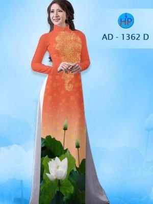 Vải áo dài hoa sen AD 1304