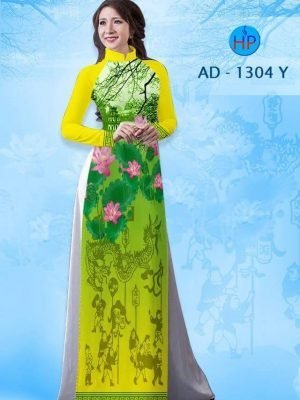 Vải áo dài hoa sen AD 1150