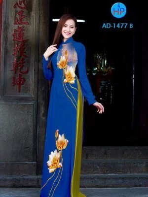 Vải áo dài hoa sen AD 1477