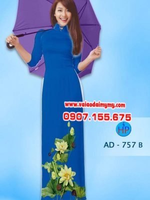 vải áo dài hoa sen đẹp (292)