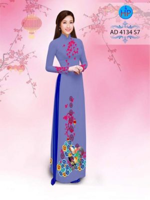 Vải áo dài tết con gà AD 4134