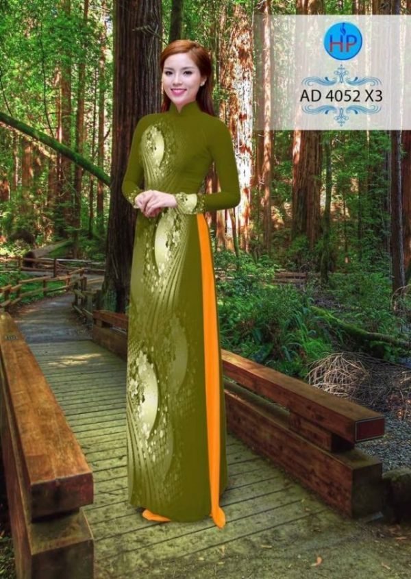 ải áo dài hoa áo đẹp AD 4052