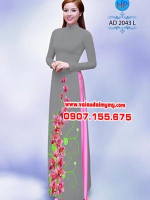 Vải áo dài hoa lan AD 2043