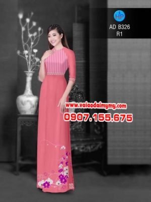 Vải áo dài hoa Lan AD B236