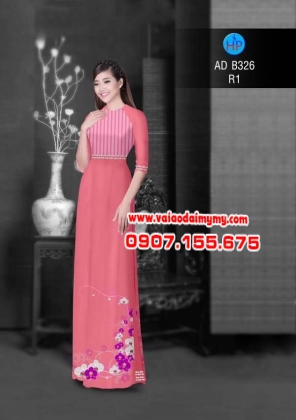 Vải áo dài hoa Lan AD B236