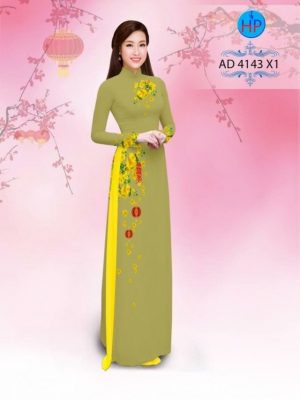 Vải áo dài hoa mai AD 4143