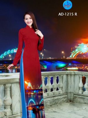 Vải áo dài phong cảnh AD 1215