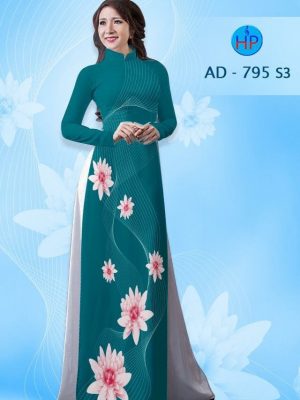 Vải áo dài hoa cúc AD 795