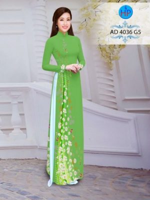 Vải áo dài hoa cúc AD 4036