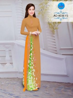 Vải áo dài hoa cúc AD 4036