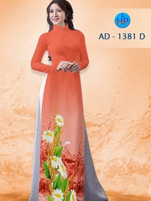 Vải áo dài hoa cúc AD 1381