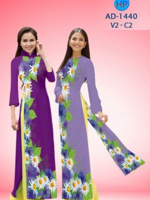Vải áo dài hoa cúc AD 1440
