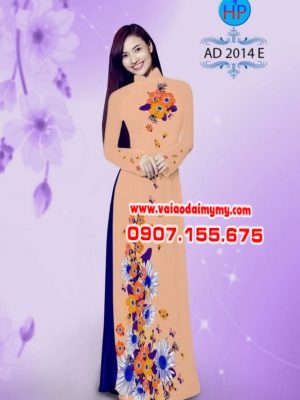 Vải áo dài hoa cúc AD 2014