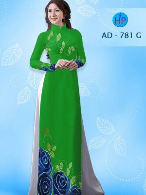 Vải áo dài hoa hồng AD 781