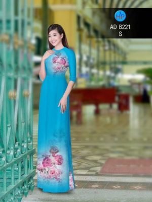 Vải áo dài hoa hồng AD B221