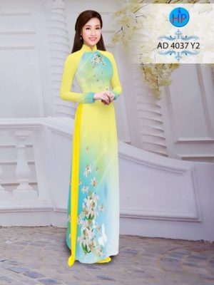 Vải áo dài in hình hoa ly AD 4037