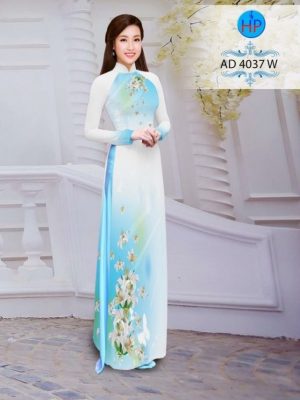 Vải áo dài in hình hoa ly AD 4037