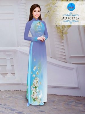 Vải áo dài in hình hoa ly AD 4037