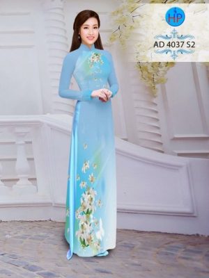 Vải áo dài in hình hoa ly AD 4037