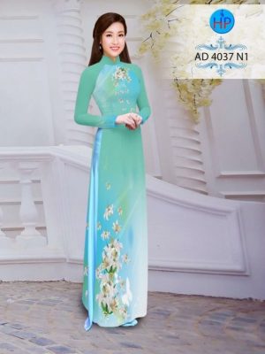 Vải áo dài in hình hoa ly AD 4037