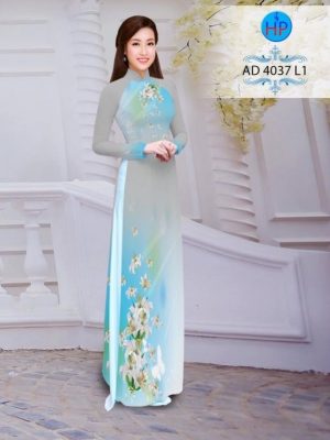 Vải áo dài in hình hoa ly AD 4037