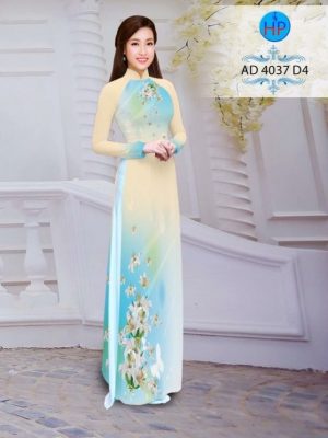 Vải áo dài in hình hoa ly AD 4037