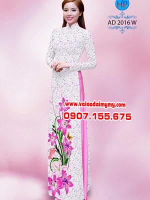 Vải áo dài hoa Ly AD 2016