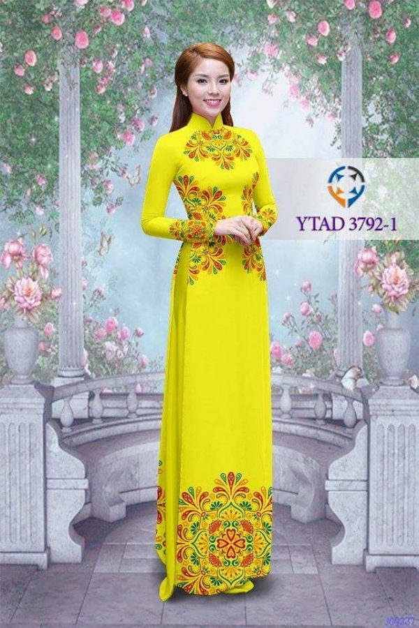 Vải áo dài hoa văn AD YTAD 3792