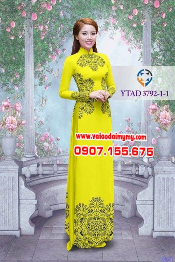 Vải áo dài hoa văn AD YTAD 3792