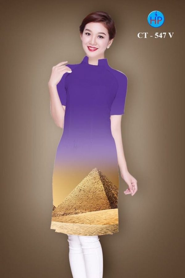 Vải áo dài cách tân hình kim tự tháp AD CT 547