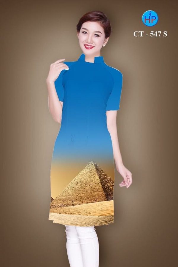 Vải áo dài cách tân hình kim tự tháp AD CT 547