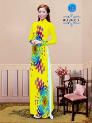 Vải áo dài hoa văn lập thể AD 2485