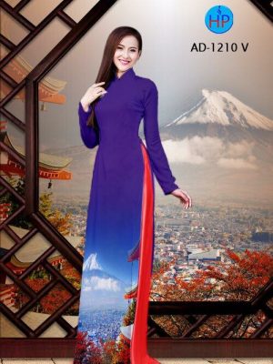 Vải áo dài phong cảnh núi Phú Sĩ AD 1210