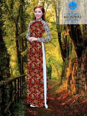 Vải áo dài in hình hoa nhí nhỏ AD 2579