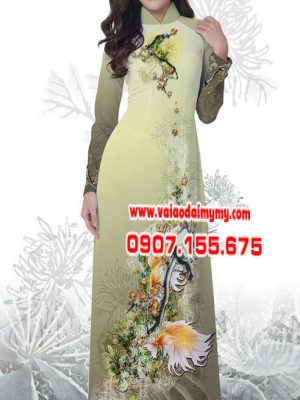 Vải áo dài hoa đẹp AD HA012