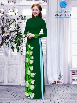 Vải áo dài hoa Tulip AD 2416