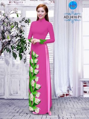 Vải áo dài hoa Tulip AD 2416