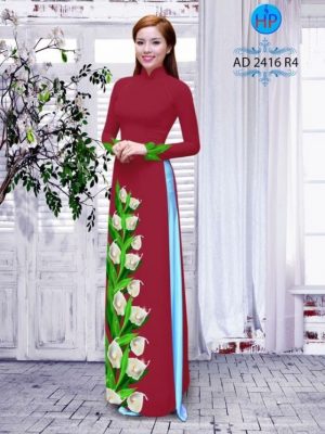 Vải áo dài hoa Tulip AD 2416