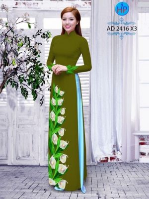 Vải áo dài hoa Tulip AD 2416