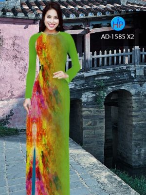 Vải áo dài hình 3D đẹp AD 1585